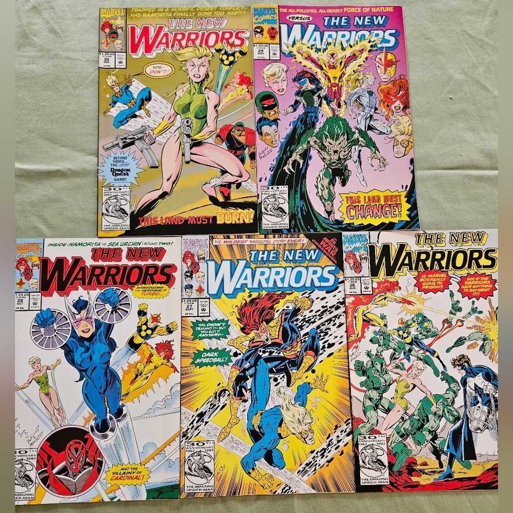 Vintage The New Warriors Bundle‎ - #26-30 30 Anniversary The Amazing Spider Man